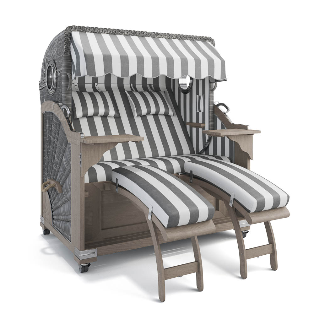 Strandkorb Kampen - Teak Vintage