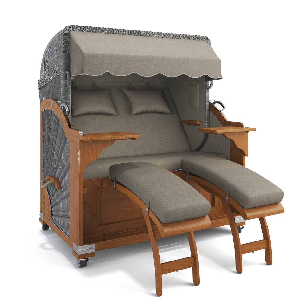 Strandkorb Kampen - Teak