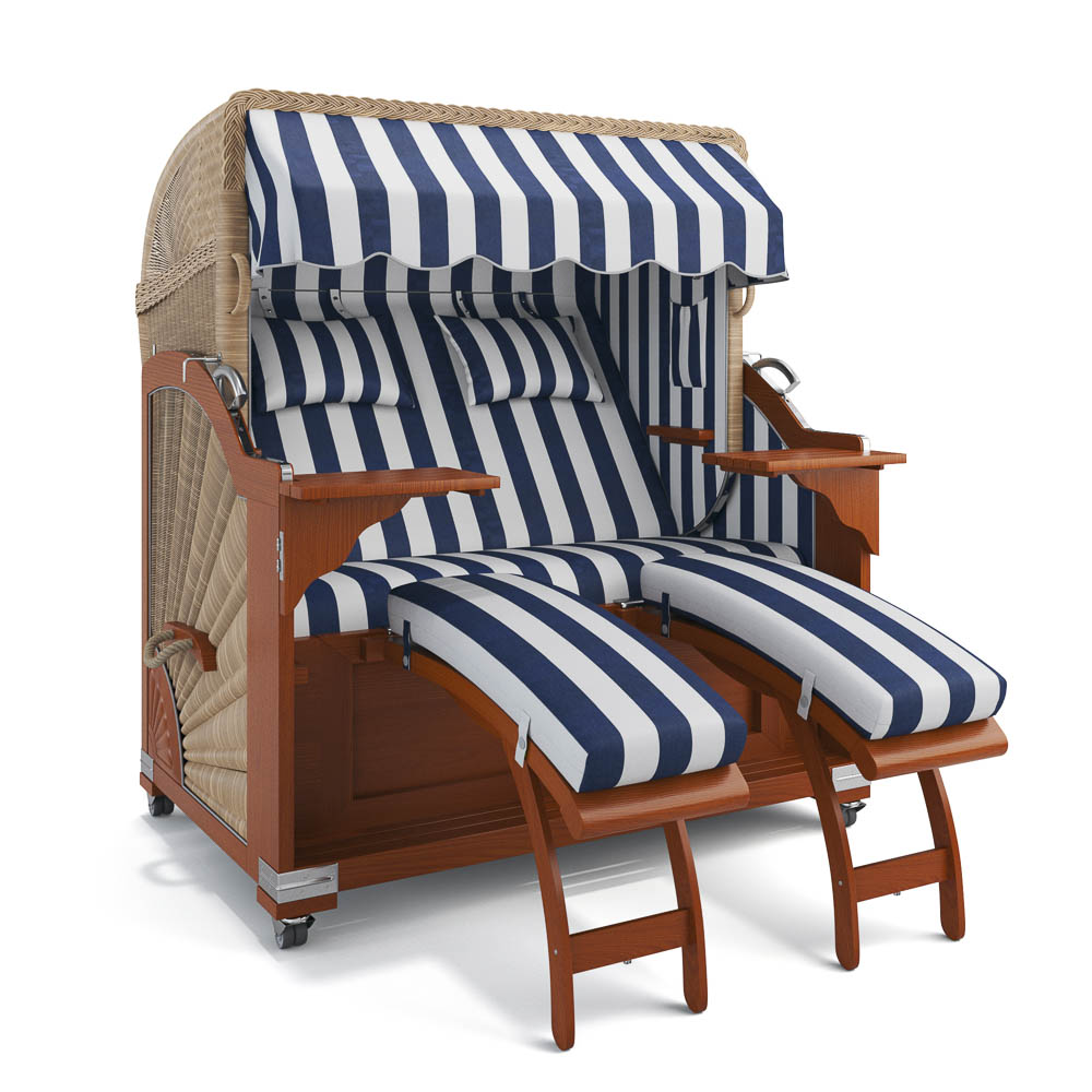 Strandkorb Kampen - Mahagoni