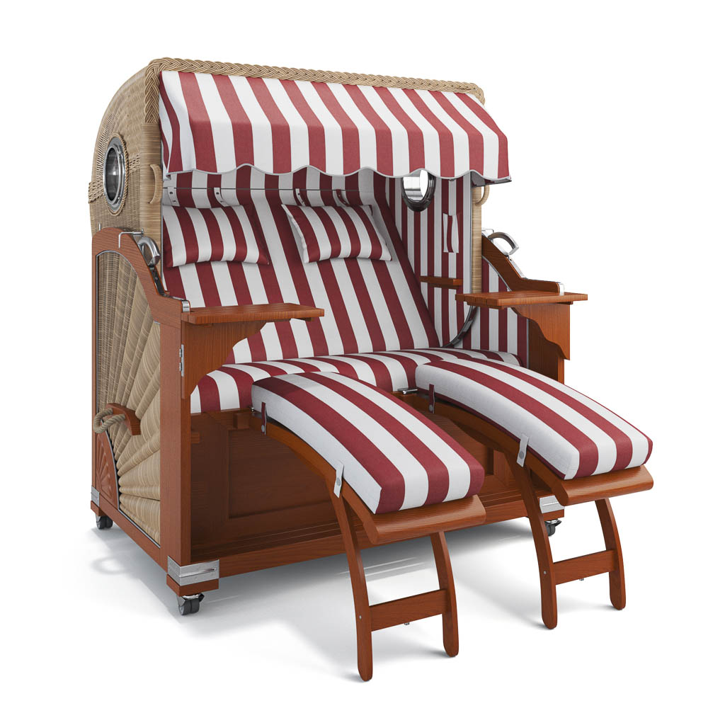 Strandkorb Kampen - Mahagoni