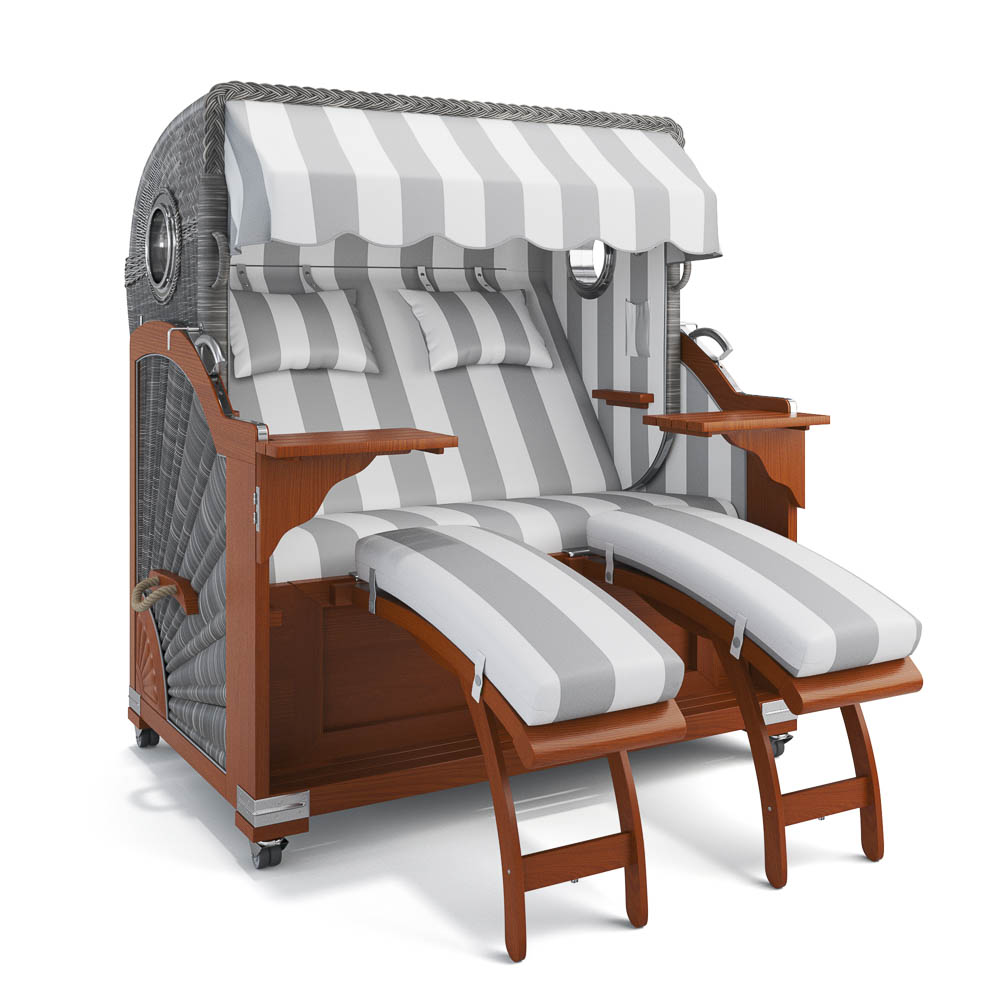 Strandkorb Kampen - Mahagoni