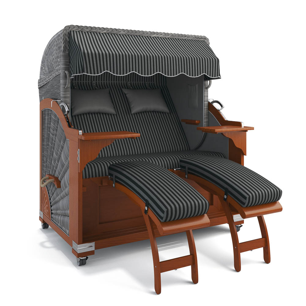 Strandkorb Kampen - Mahagoni