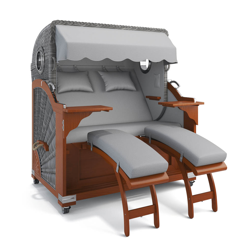 Strandkorb Kampen - Mahagoni