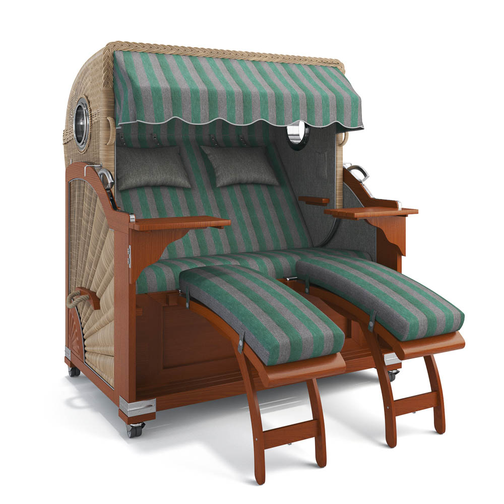 Strandkorb Kampen - Mahagoni