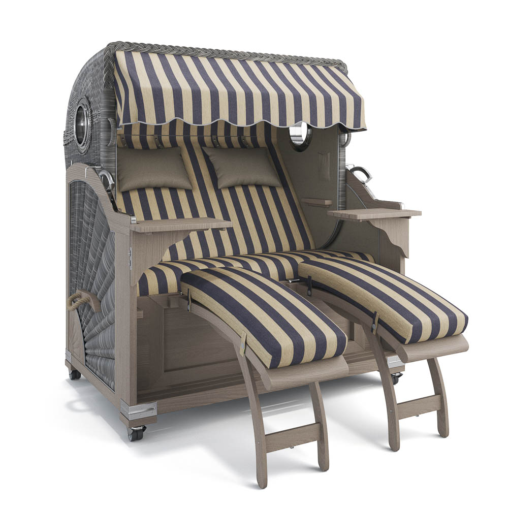 Strandkorb Kampen - Teak Vintage