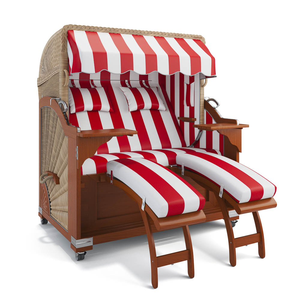 Strandkorb Kampen - Mahagoni