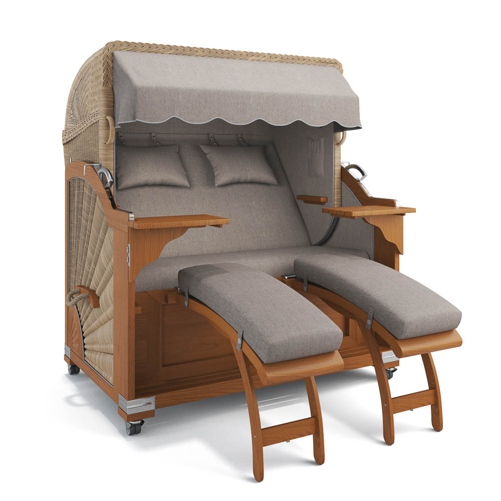 Strandkorb Kampen - Teak